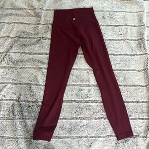 Lululemon Burgundy Align Leggings